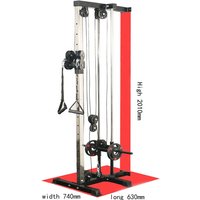 Adjustable Dual Pulley System Home Gym Wall Mounted Lat Pulldown Machine for Fitness Training and Plate Loaded Cable Station