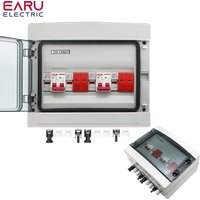 IP65 Solar PV Combiner Box 2 String 2 Input 2 Output 500V DC. Waterproof Distribution Box with Circuit Breaker Off Grid System