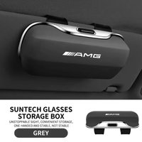 AMG Car Key Cover with Grill Logo CLA W211 W203 W204 C260 E300L A200L GL Visor Sunglasses Glasses Case Clip Box Accessories