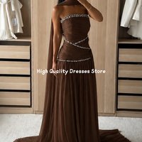Prom Dresses New Bubblegum Pink Strapless Rhinestone Trim Big Side Bow Dress Floor Length Homecoming Gala Outfit Customized