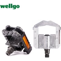 Wellgo F265 F178 Folding Bicycle Pedals MTB Mountain Bike Padel Bearing AluminumAlloy/PP Road Bike Folded Pedal Bicycle Parts
