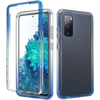 Thick Candy Color Transparent Case for Samsung Galaxy S20FE S20 Plus Ultra Hybrid Shockproof Shell 2IN1 Dual Layer Back Cover