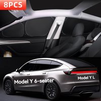 8-Piece Juniper Camping Privacy Curtain Set for Tesla Model Y/YL UV Blocking Sunshades Privacy Screens