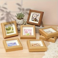 Square Wooden Picture Frames Hollow Frame Display Stands - Desktop Decor, Valentine's Day & New Year Gifts, Wedding Photo Frames