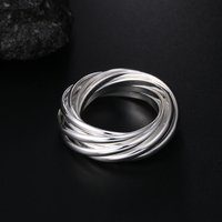 New 925 Sterling Silver fine Five Circles Ring For Women Man Fashion Folk-Custom Wedding Party Gifts classic streetwear Jewelry