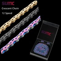 AliExpress RGO SUMC Bicycles 12-Speed Hollow Crescent Premium Bike Chain for SRAM System Road And Mountain Bikes 126 Links Cycling Chain Parts