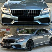 Diamond Style Front Grill for Mercedes-Benz CLS W218 2011-2014,Car Exterior Styling Parts Without Parking Camera