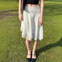 Women's A-Line Skirt American Gentle Storm Point Double Layer Mesh Hip Hugging Straight Tube Skirt Spring Fashion Temperament
