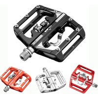 Bicycle Clipless Pedal Aluminum Compact Single-Side Lock Ultra-Lightweight Power Meter Platform Style Durable for MTB