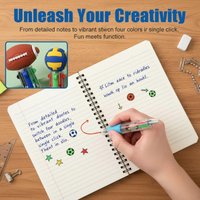 Multicolor Football Basketball Ballpoint Pens Four Ink Writing Pens for Kids School Classroom Sports Theme Party Favors