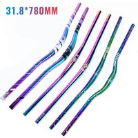 Mountain Bike Handlebars 780mm MTB Handlebar 31.8mm caliber luminum Handlebar AM/XC/DH Rainbow Handlebar Swallowshaped Handlebar