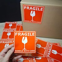 60 Fragile warning stickers - Transport label stickers, fragile transport labels, packaging warning stickers