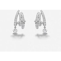 2026 New Design Micro-Set Zircon Star-shaped Pendant Silver Color Earrings for Women Luxury Trendy Jewelry Elegant Ear Accessory