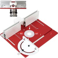 Aluminium Router Table Insert Plate Woodworking Trimmer Electric Wood Milling Flip Plate With Miter Gauge for DIY Working Benche