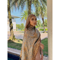 Women National Style Flower Pattern Scarf Jacquard Pashmina Cashmere Tassel Classic Shawl Coldproof Warm Neck Protection