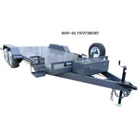 Multifunctional 3.5 Tons Steel Car Trailer with Ladder Double Axle Galvanized Surface Finish for Excavator Traction Transport