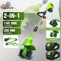 ONEGREEN 1200W 2-in-1 Elektrischer Bodenfräser Kultivator Kabellos für Bodenbearbeitung Gartenwerkzeuge für Makita 18V Akku