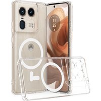 Case Transparent For Motorola Edge X 50 Pro Fusion Ultra Plastic Clear Back Magnetic Charging Magsafe Protection Cover