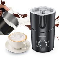 Milk Frother and Steamer 8-in-1 Electric Frother for Coffee, 400ml Large Capacity Detachable Milk Steamer Easy to Clean