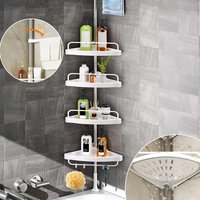 Adjustable Bathroom Shelf 100–260 Cm Telescopic Stainless Steel Corner Organizer Space-Saving Anti-Rust Design for Shower Bath