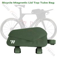 AliExpress 1PC Bicycle Magnetic Lid Top Tube Bag With Bolts Mounted & Straps MTB Road Bike Waterproof Front Frame Structured Bag