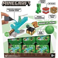 Original MGA Miniverse Minecraft Make It Mini Mystery Ball DIY Resin Craft Kits Diamond Sword Creeper Figures Collectible Toys