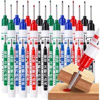 20mm 4 Colors Deep Hole Long Head Nib Markers For Metal Pen Waterproof Bathroom Woodworking Decoration Multi-Purpose