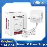 Raspberry Pi 12.5W Power Supply 5.1V 2.5A Micro USB Power Adapter 18AWG Cable for Raspberry Pi 3B+ 3B Zero 2 W EU US UK Plug
