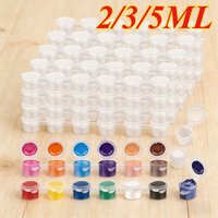 Plastic Pigment Storage Container: 10 Strips 60 Pots Empty Mini Paint Cup Box for Art Crafts Drawing Supplies DIY & Painting