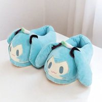 Kawaii Hatsune Miku Anime Girl Cosplay Cotton Slippers Cute Anime Doll Shoes Winter Warm Cotton Slippers Home Shoes Cos Gift