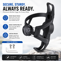 Portable Water Bottle Cage Fits Dia,70-88mm Kettle Elastic Bottle Holder Mount W/ Fits Airtag Locator Stand Cycling Accessories