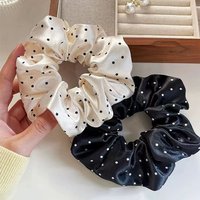 French Gentle Elegant Dot Scrunchies Women Girls Kid Elastic Hair Rubber Bands Accessories Tie Hair Ring Rope Headdress Headwear