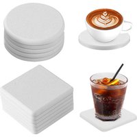 4/6/8 Pack Round Diatomaceous Earth Coaster 4 Inch Versatile Water Absorbent Diatomite Coaster Water Absorbing Bath Stone Mat