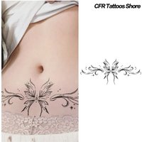 Temporary Tattoos Sexy Butterfly Herbal Juice Tattoo Stickers Fake Tatto Tatoo Waterproof Festival Gadget Gift Charm Art Punk