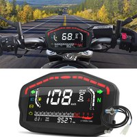 Universal LCD Lcd-computer-geschwindigkeitsmesser-grüne LCD Tacho Motorrad Digital Dash Panel für Honda für Kawasaki für Suzuki 2/4 Zylinder