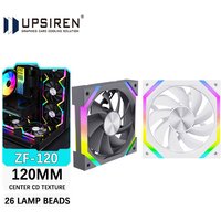 UPSIREN ZF-120 Computer Case Fan 12cm ARGB 4Pin PWM Quiet Cooling Fan 12V Large Air Volume 45CFM/600-1500RPM Use 26 lamp beads