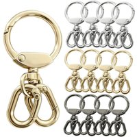 2-50 piece keychain set with metal key ring, carabiner clip & spring hook. Great for handbag keys, lanyards, leather Jewelry .