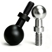 Aluminum Alloy 13mm/15mm/17mm Ball Head Extended Screw Motorcycle Car Vehicle Phone Holder Link Rod Photography Ball Head Screw