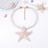 New ZAAA Alloy Drop Oil Starfish Pendant Rope Chians Necklaces for Women Fashion Jewelry Summer Beach Party Accessories