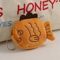 340D Small Wallets Fish Change Purse Plush Coin Purse Earphone Storage Bag Gift