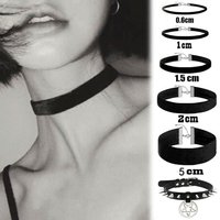 1Pc Korean Kpop Girl Vintage Clavicle Neck Accessoires DIY Punk Gothic Black Sexy Velvet Party Women Choker Necklaces Jewelry