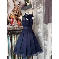 French Elegant Vintage Hepburn Dress Women Summer Sweet Retro Slim Party Dresses New Design Fashion Gothic Sexy Hang Neck Outfit