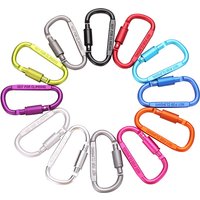 Tactical D Keychain Carabiner Clip Set Aluminium Alloy Tourist Hooks Fishing Carbin Buckle Caribiner Key Holder Keychain Camping