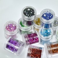 10ml/Bottle Laser Shiny Flake Sequins Gold Silver Sparkly Nail Glitter DIY Paillette Holographic Chrome Powder Bulk Glitter