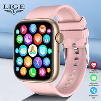 Lige smart watch für frauen voll touchscreen bluetooth ruf wasserdichte uhren sport fitness tracker smartwatch dame reloj mujer