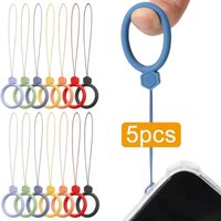 New Cartoon Mobile Phone Lanyard Silicone Ring Mobile Phone USB Flash Drive Universal Cute Diamond Fall Short Phone Lanyard