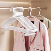 10Pcs Plastic Suit Coat Hangers Heavy Duty Clothes Hangers Shirt Jacket Hanger with Round Notches for Dress Closet Hangers