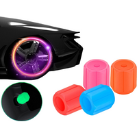 4pcs Luminous Valve Stem Caps ABS Anti-Dust Glowing Bicycle Valve Caps For Motorcycle E-Bike Bicycle MTB Wheel Tyre Cap