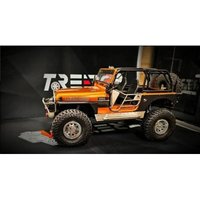 Titanium Alloy Upgrade Set Front & Rear Bumper, Side Step Spare,Tire Rack & Door Panel for 1:10 AXIAL SCX10 III Jeep CJ-7 RC Car