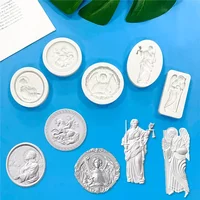 Angel Relief Pendant Silicone Mold Greek Wax Goddess Retro Cake Decoration Accessories Fondant Cake Mold Plaster Resin Molds